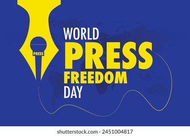 World press freedom day concept vector illustration. World Press Freedom Day or World Press Day to raise awareness of the importance of freedom of the press. End Impunity for Crimes against Journalism