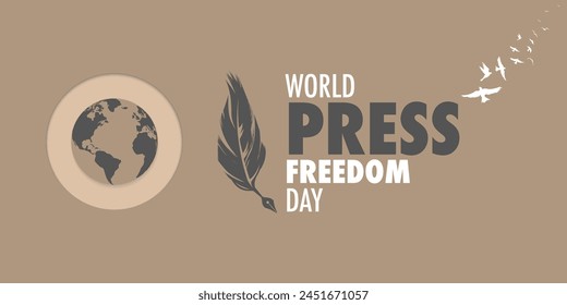 World press freedom day concept vector illustration. World Press Freedom Day or World Press Day to raise awareness of the importance of freedom of the press. End Impunity for Crimes against Journalism