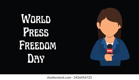 Día Mundial de la Libertad de Prensa concepto Anuncio de arte. Día Mundial de la Prensa para concienciar sobre la importancia de la libertad de prensa en todo el mundo. Ilustración de Fin a la Impunidad por Crímenes.