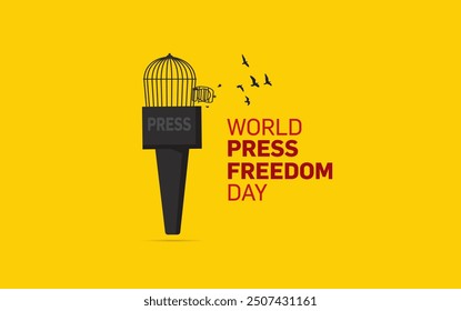 World press freedom day concept. World Press Freedom Day or World Press Day to raise awareness of the importance of freedom of the press. End Impunity for Crimes against Journalism