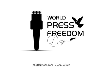 World press freedom day concept Vector illustration of background. World Press Freedom Day is observed annually on May 3rd. Criminalizing journalism crimes should end with impunity. Design for Banner.