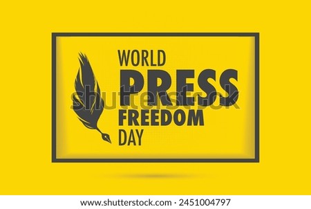 World press freedom day concept vector illustration. World Press Freedom Day or World Press Day to raise awareness of the importance of freedom of the press. End Impunity for Crimes against Journalism