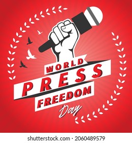 World Press Freedom Day. Creative, illustration design concept.