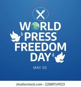 world press freedom day design template. world press freedom day vector illustration. press illustration with pen and globe. flat illustration.