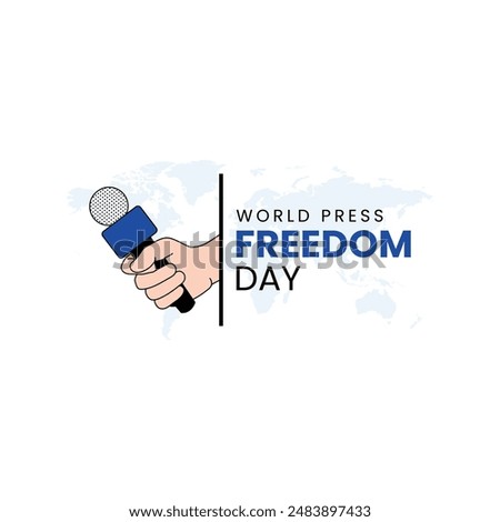 World press freedom day design with a mic in hand, News, Tv