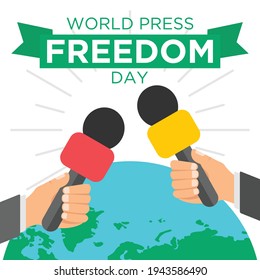Concepto plano del Día Mundial de la Libertad de Prensa
