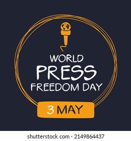 World Press Freedom Day, held on 3 May.