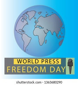 world press freedom day logo design illustration - Vector