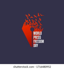 World Press Freedom Day Logo Unit Vector Design