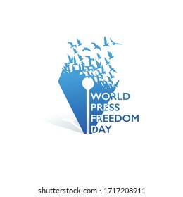world press freedom day logo design vector - Shutterstock ID 1717208911
