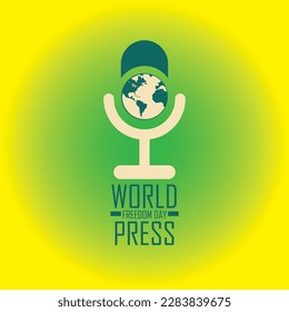 World Press Freedom Day Logo Design With Gradien Green and Yellow Combination