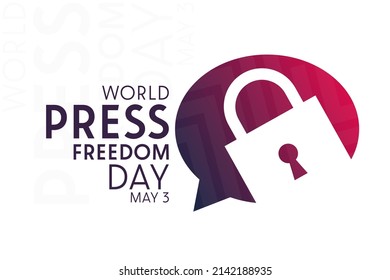 World Press Freedom Day. May 3. Vector illustration. Holiday poster
