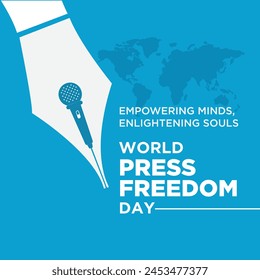 World Press Freedom Day May 3rd. Social Media Post Vector Design