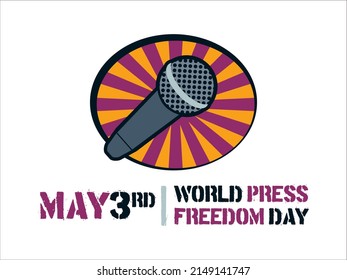 World Press Freedom Day Poster Vector May Third