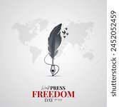 World Press Freedom Day Social Media Post. World Press Freedom Day or World Press Day To Raise Awareness of The Importance of Freedom of The Press