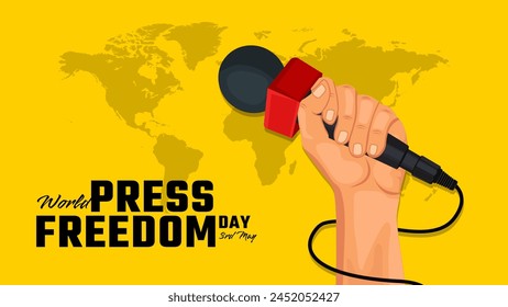 In: World Presse Freedom Day Social Media Post. Weltfreiheitstag der Presse oder Weltfreiheitstag zur Sensibilisierung für die Bedeutung der Presse der Presse