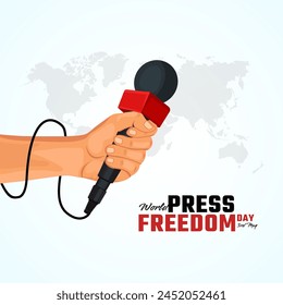 Publicación en medios sociales del Día Mundial de la Libertad de Prensa. Día Mundial de la Libertad de Prensa o Día Mundial de la Prensa para crear conciencia sobre la importancia de la libertad de la Prensa