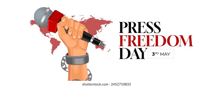 Publicación en medios sociales del Día Mundial de la Libertad de Prensa. Día Mundial de la Libertad de Prensa o Día Mundial de la Prensa para crear conciencia sobre la importancia de la libertad de la Prensa.