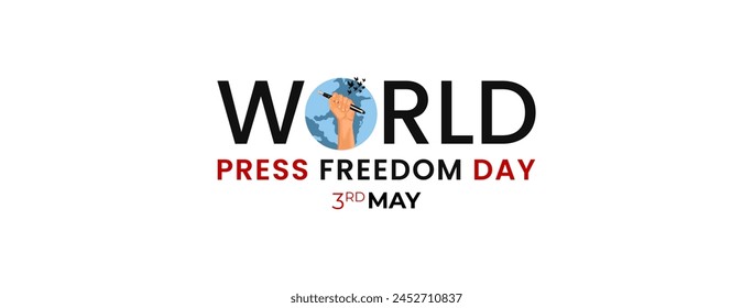 Publicación en medios sociales del Día Mundial de la Libertad de Prensa. Día Mundial de la Libertad de Prensa o Día Mundial de la Prensa para crear conciencia sobre la importancia de la libertad de la Prensa.