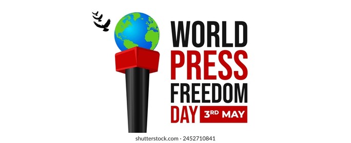 In: World Presse Freedom Day Social Media Post. Weltfreiheitstag der Presse oder Weltfreiheitstag zur Sensibilisierung für die Bedeutung der Presse der Presse.