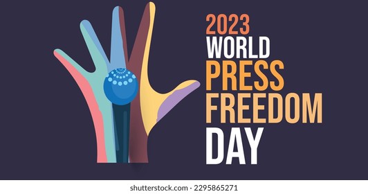 world press freedom day. Template for background, banner, card, poster. 