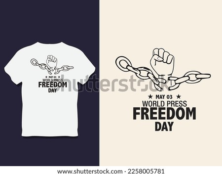 world press freedom day typography t shirt Design with vector