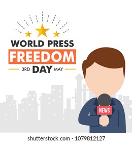 world press freedom day vector illustration