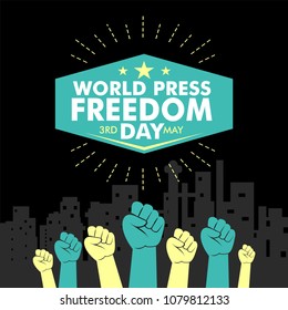 world press freedom day vector illustration