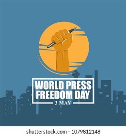 world press freedom day vector illustration