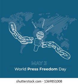 World Press Freedom Day - vector illustration 