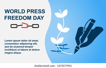 World Press Freedom Day vector illustration.