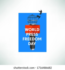 diseño del logotipo vectorial del día de la libertad de prensa mundial