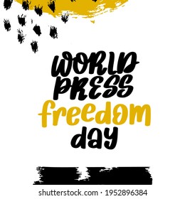 Ilustración vectorial del Día Mundial de la Libertad de Prensa para tarjeta de saludo, afiche y pancarta. Ilustración del vector