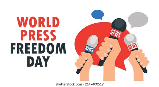 World press freedom day, vector illustration for poster, banner,print, web.