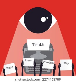 World press freedom day vector illustration