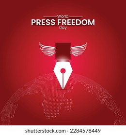 World Press Freedom Day vector illustration creative. Press freedom banner design.  World Press Day to raise awareness of the importance 