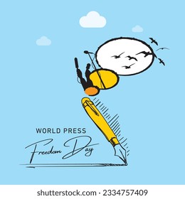 World press freedom day. Vector illustration.