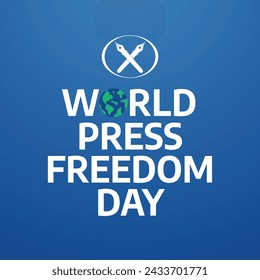 World Press Freedom Day vector design template good for celebration usage. press illustration image. vector eps 10. flat design.