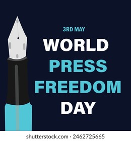 World press freedom day vector poster design.