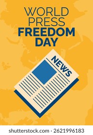 World Press Freedom Day Vector poster with newspaper illustration	