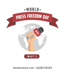 conceito de design vetorial do dia da liberdade de imprensa mundial