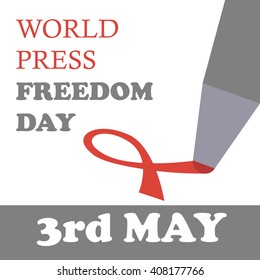 World press freedom day. Vector illustration. 3rd may