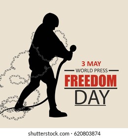World Press Freedom Day Vector Illustration  for Greeting Card, Poster and Banner.