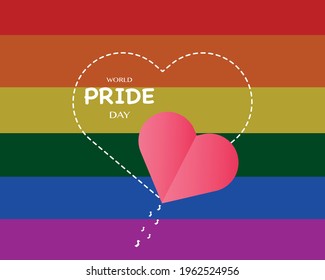 World Pride Day With Flag Background