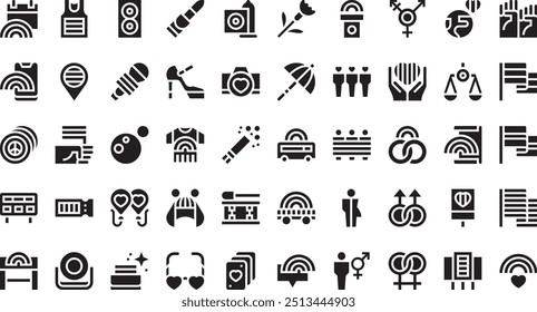 World pride day icons High-Quality Vector Icons Collection with Editable Stroke. Ideal for Professional and Creative Projects.