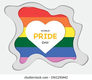 World Pride Day Papercut Vector