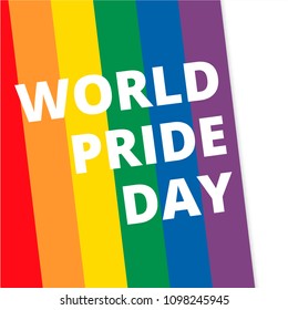 World Pride Day Rainbow Background Vector Image
