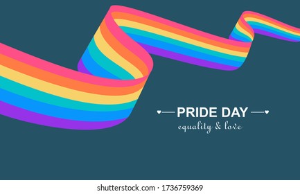 World Pride Day Rainbow Background Logo Vector