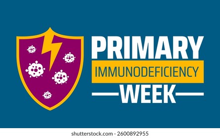 World Primary Immunodeficiency Week background banner or poster design template. observed every year in  April. Holiday concept. Use to any Template, card, poster, placard, template.