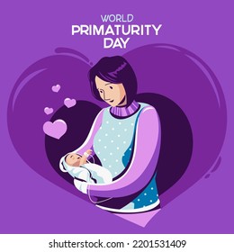 World Primaturity Day Concept Illustration